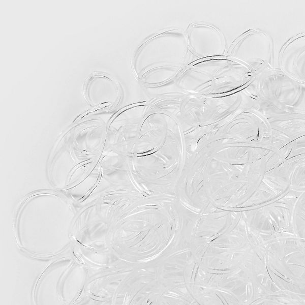 Kids' Medium Glitter Polybands - 500ct - Cat & Jack: Securing Hair, For All Hair Types, Includes Elastic