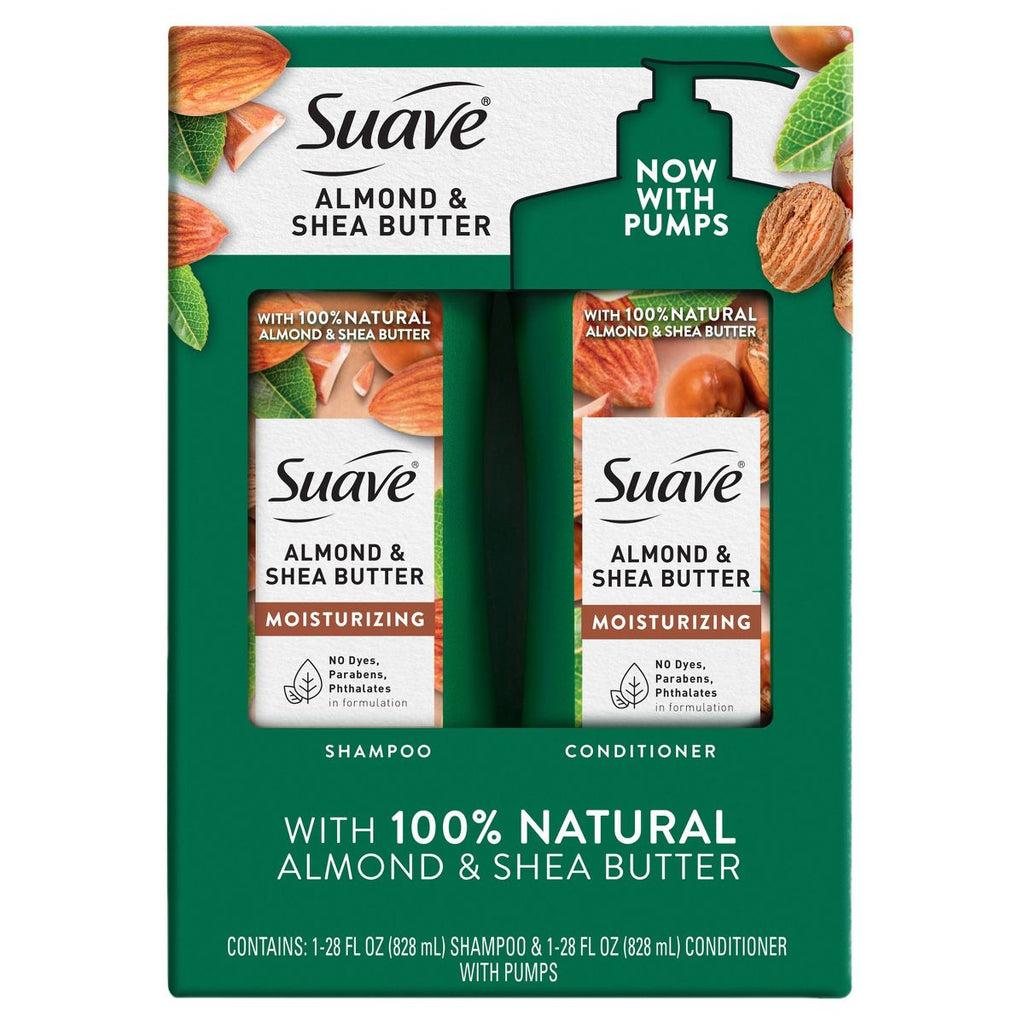 Suave Professionals Almond + Shea Moisturizing Shampoo and Conditioner - 56 fl oz/2pc