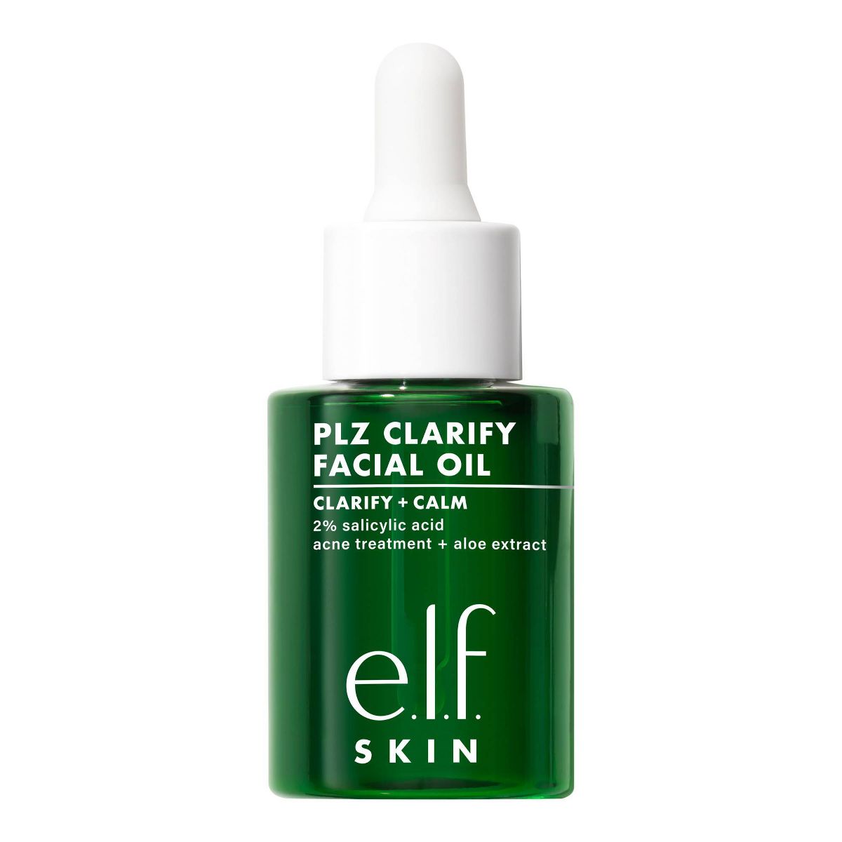 e.l.f. SKIN PLZ Clarify Facial Oil - 2% Salicylic Acid Acne Treatment + Aloe Extract - 1 fl oz