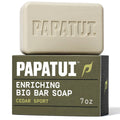 Papatui Men's Exfoliating and Hydrating Sulfate-Free Avocado Oil and Ceramides Bar Soap - Cedar Sport - 7oz