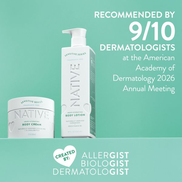 Native Sensitive Series Body Cream - Hypoallergenic - Fragrance Free - 12oz