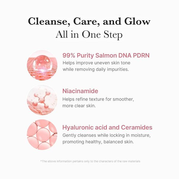 medicube PDRN Pink Niacinamide Whip Cleanser Korean Skincare - 4.23oz
