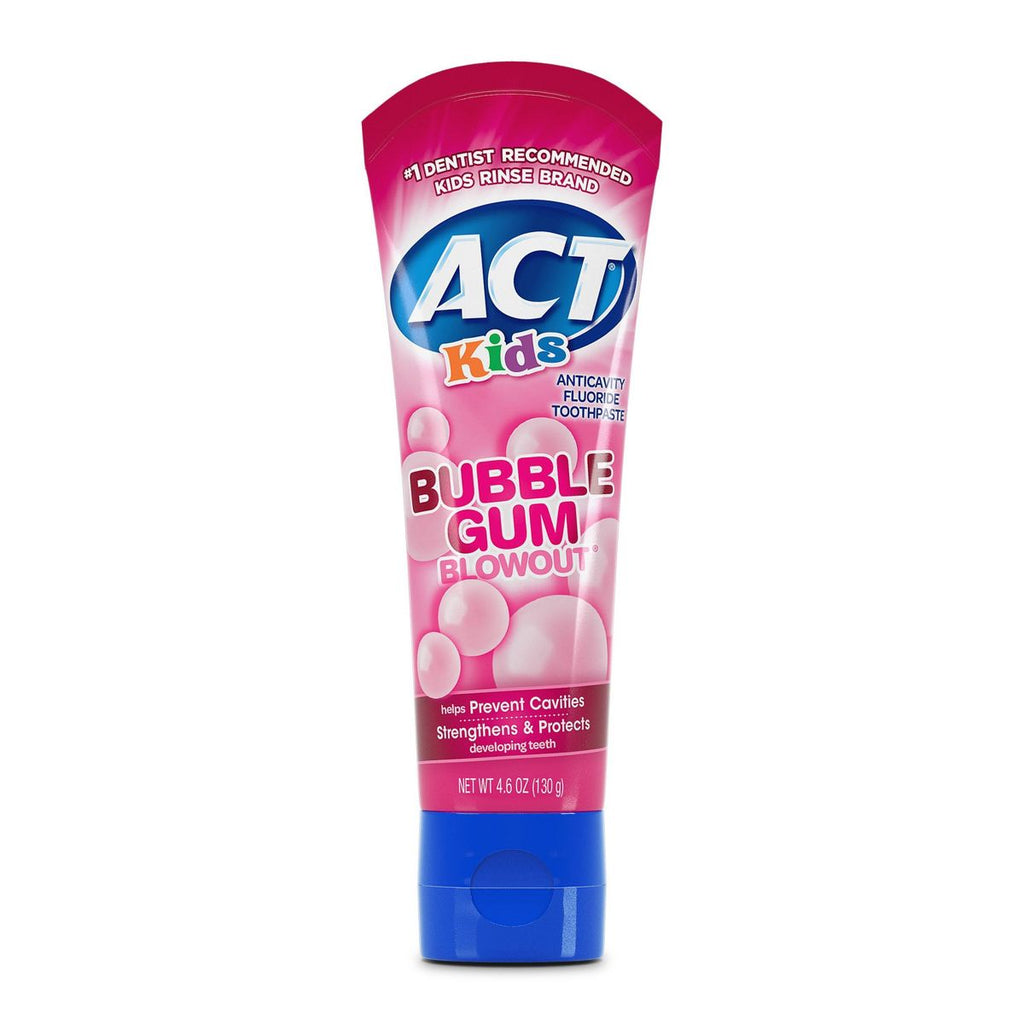ACT Kids Bubblegum Fluoride Tarter Control Anticavity Toothpaste - 4.6 fl oz