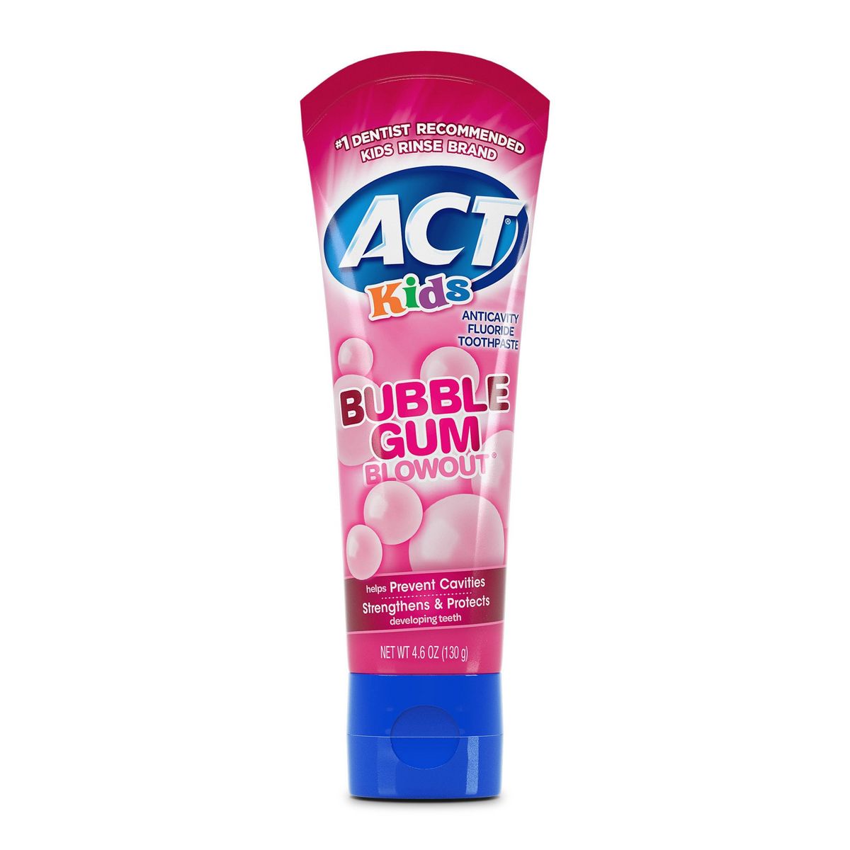 ACT Kids Bubblegum Fluoride Tarter Control Anticavity Toothpaste - 4.6 fl oz