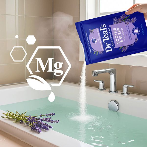 Dr Teal's Epsom Salt Magnesium Soak - Soothe & Sleep with Lavender - 3 lbs