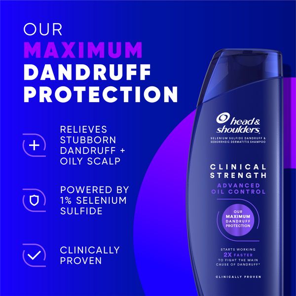 Head & Shoulders Clinical Strength Anti-Dandruff Citrus Shampoo for Advanced Oil Control - 13.5 fl oz