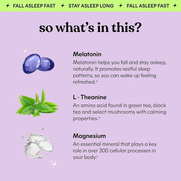 Lemme Sleep Gummies - Deep Sleep Support - 5 mg Melatonin, Magnesium & L-Theanine - Berry Flavored - 14ct