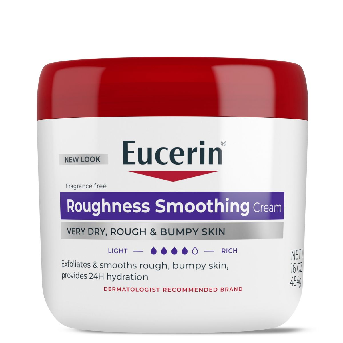 Eucerin Roughness Relief Cream Fragrance Free Body Cream for Dry Skin - 16oz