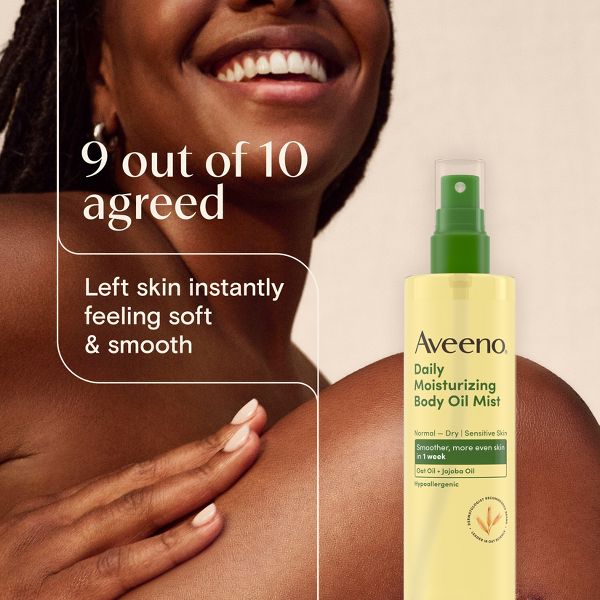 Aveeno Daily Moisturizing Body Oil Mist with Oat and Jojoba Oil for Rough, Dry and Sensitive Skin - 0.8 fl. oz