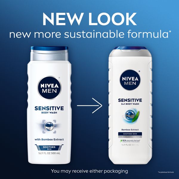 Nivea Men Sensitive Body Wash with Bamboo Extract - 16.9 fl oz