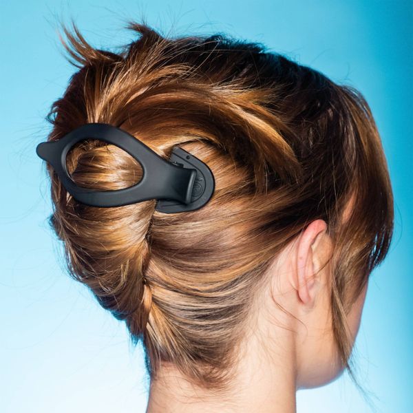 Gimme Beauty Lay Back Oval Claw Clips for Medium Hair - Black/Tort - 2ct