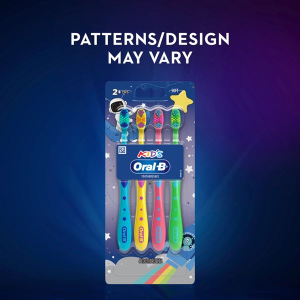 Oral-B Kids Soft Toothbrush with Space Designs - 4ct