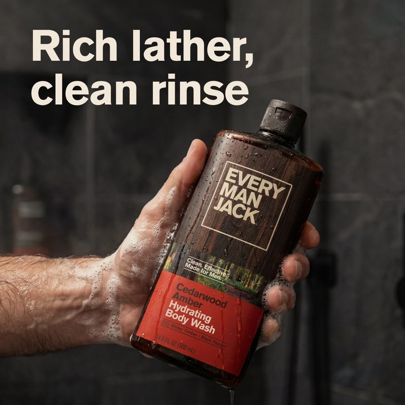 Every Man Jack Cedarwood Hydrating Men's Naturally Derived Body Wash - 16.9 fl oz