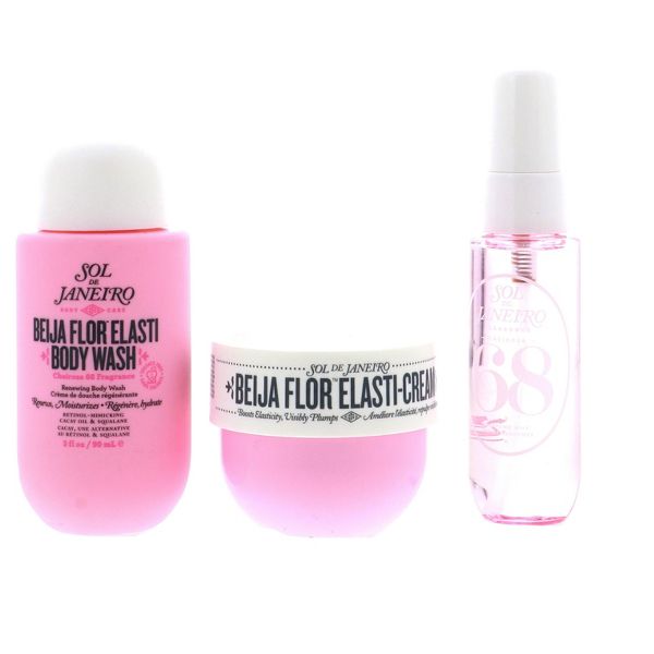 Sol de Janeiro Beija Flor Jet Set (Elasti Cream, 1.7 oz, Body Wash 3.04 oz, Perfume Mist, 1 oz)