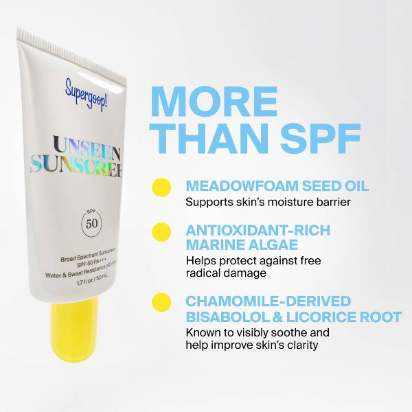 Supergoop! Unseen Mini Clear & Invisible Face Sunscreen - SPF 50 - 0.68 fl oz - Beauty Studio
