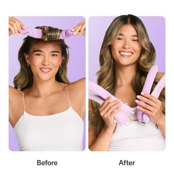 Gimme Beauty Chill Curl Heatless Flex Rods for Volume and Bounce - Thick Hair - 4ct