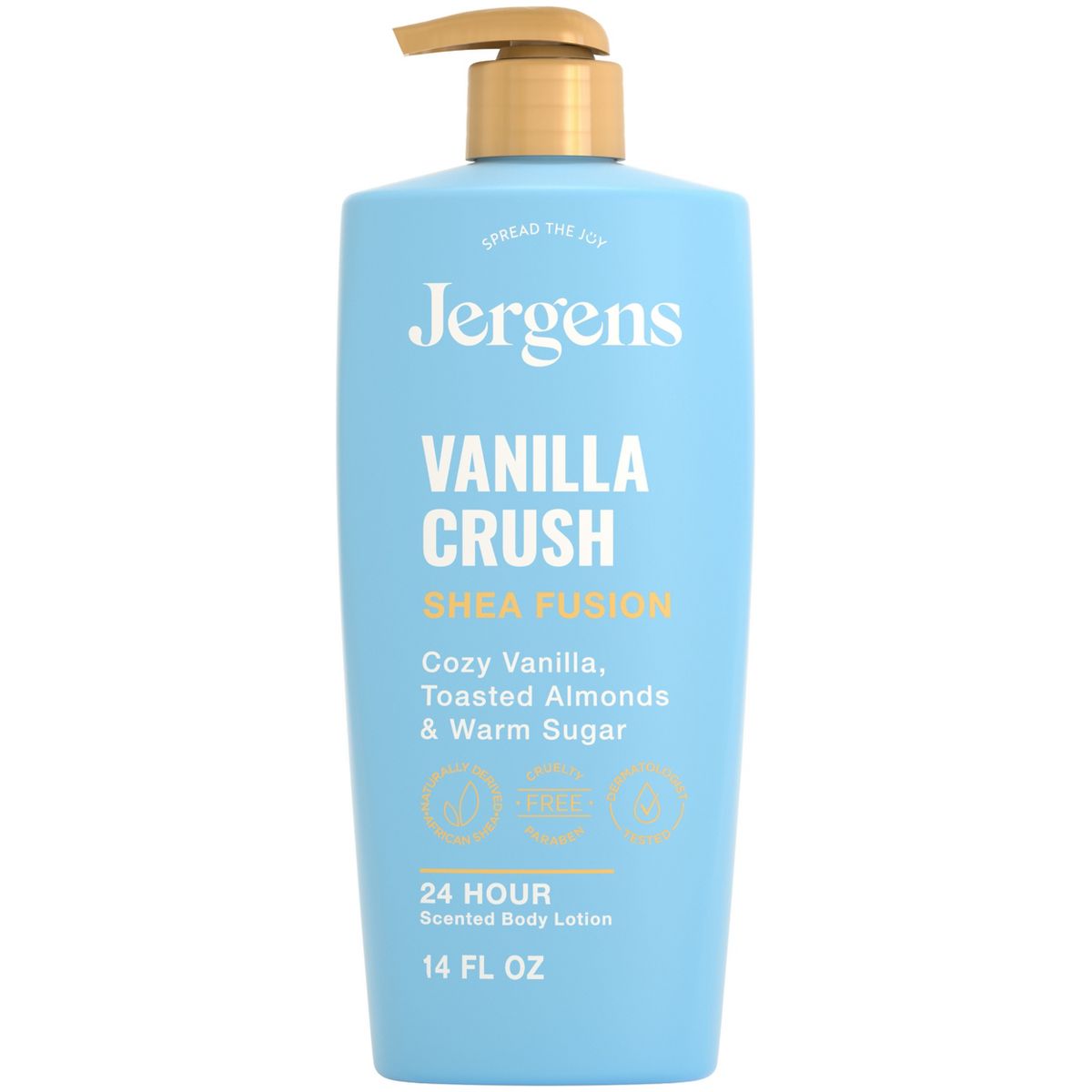 Jergens Shea Fusion Vanilla Crush Scented Body Lotion with Shea Butter & Vitamin E for 24-Hour Moisture - 14 fl oz