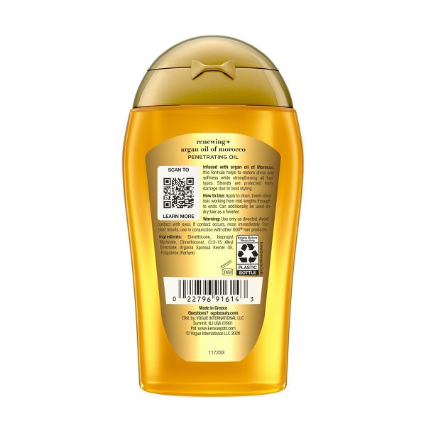 OGX Renewing + Argan Oil of Morocco Penetrating Hair Oil Treatment - 3.3 fl oz