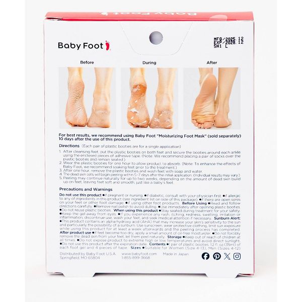 Baby Foot Original Exfoliation Foot Peel - Lavender - 2.4 fl oz