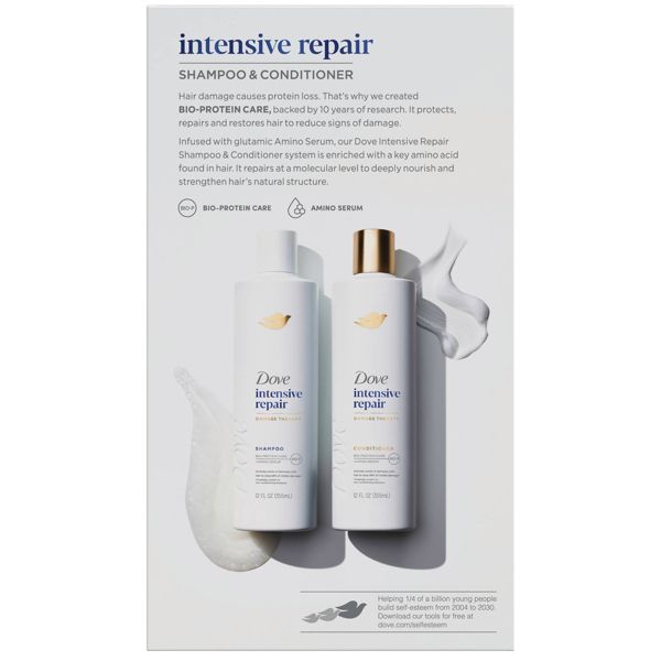 Dove Beauty Intensive Repair Shampoo & Conditioner Set for Damaged Hair - 12 fl oz/ 2ct