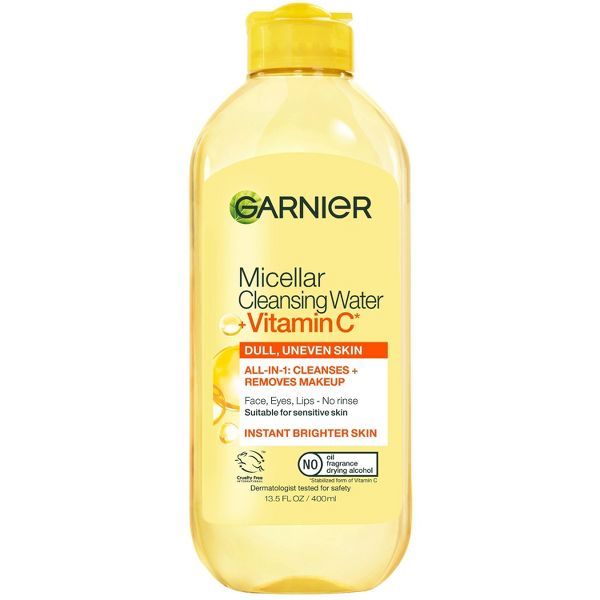 Garnier Vitamin C Brightening & Hydrating Micellar Water Makeup Remover and Facial Cleanser - 13.5 fl oz