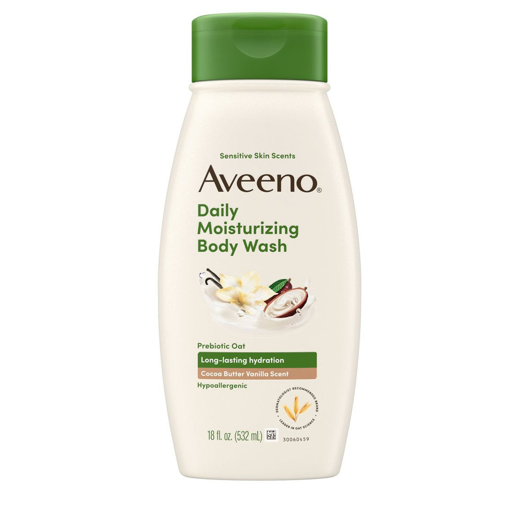 Aveeno Daily Moisturizing Hypoallergenic Body Wash - Cocoa Butter Vanilla - 18 fl oz