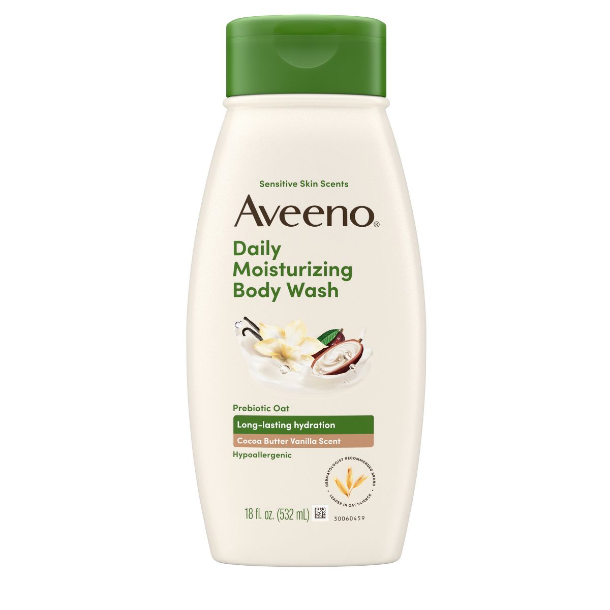 Aveeno Daily Moisturizing Hypoallergenic Body Wash - Cocoa Butter Vanilla - 18 fl oz