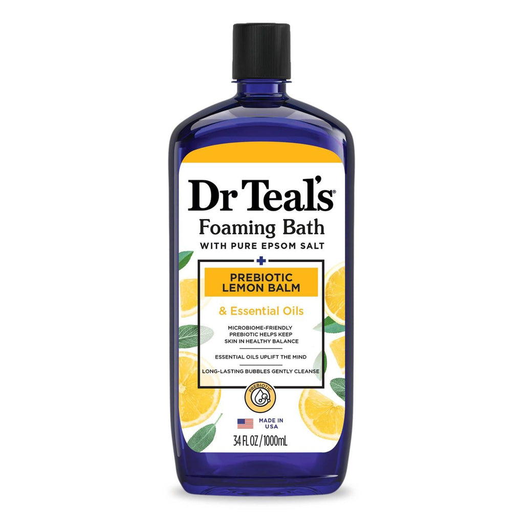 Dr Teal's Prebiotic Lemon Balm with Sage & Thyme Essential Oils Foaming Bath - 34oz