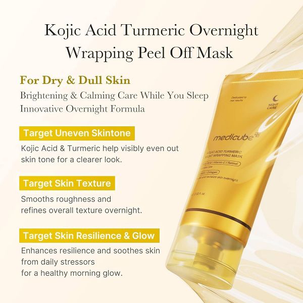 medicube Kojic Acid Turmeric Night Wrapping Face Mask - 2.53 fl oz