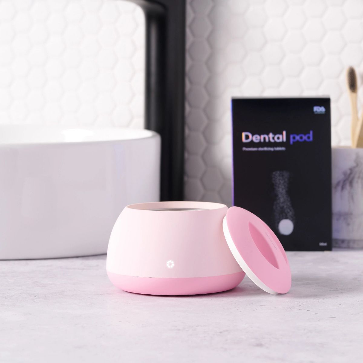 Zima Dental Pod Ultrasonic Cleaner - Retainer Cleaner, Denture Cleaner, Invisalign Cleaner, Night Guard Cleaner, Aligner Cleaner