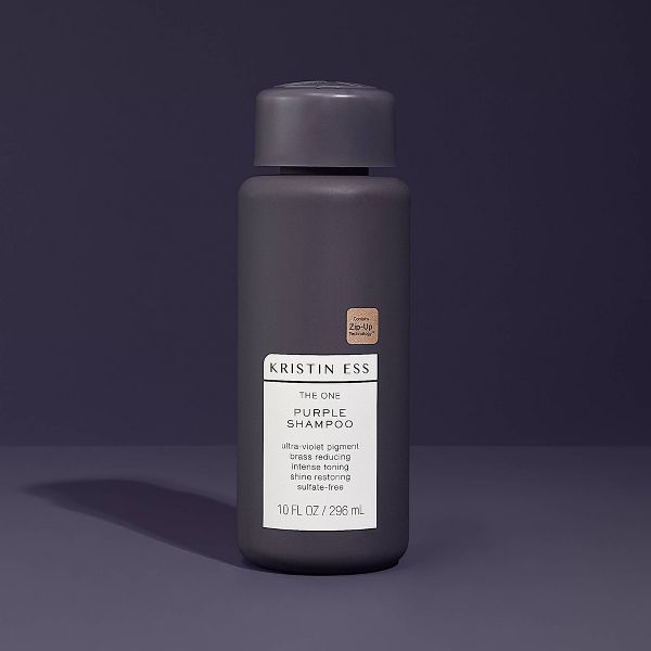 Kristin Ess Sulfate Free Purple Shampoo, Tones Brassiness for Blonde + Brunette Hair - 10 fl oz