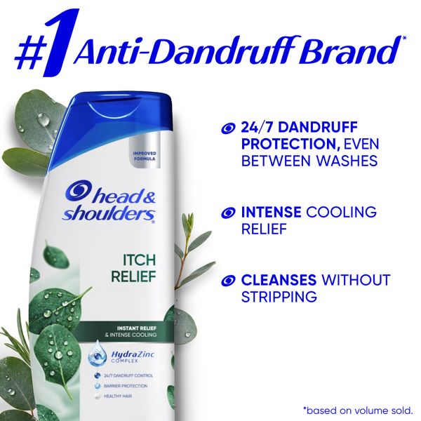Head & Shoulders Dandruff Shampoo, Anti-Dandruff Treatment, Itchy Scalp Care for Daily Use, Paraben-Free - 20.7 fl oz