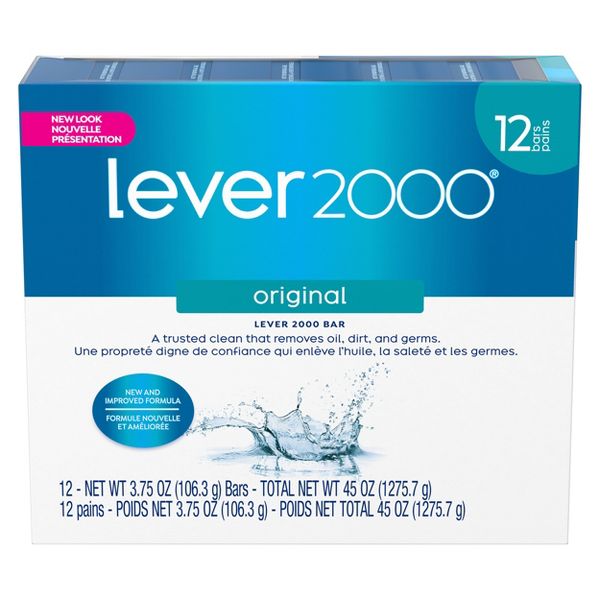 Lever 2000 Original Scent Bar Soap - Scented - 3.75oz/12pk