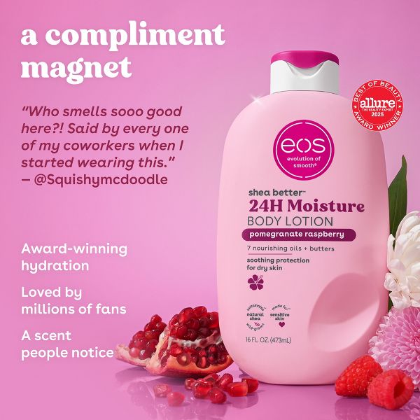 eos Shea Better 24H Moisture Body Lotion - Pomegranate Raspberry - 16 fl oz