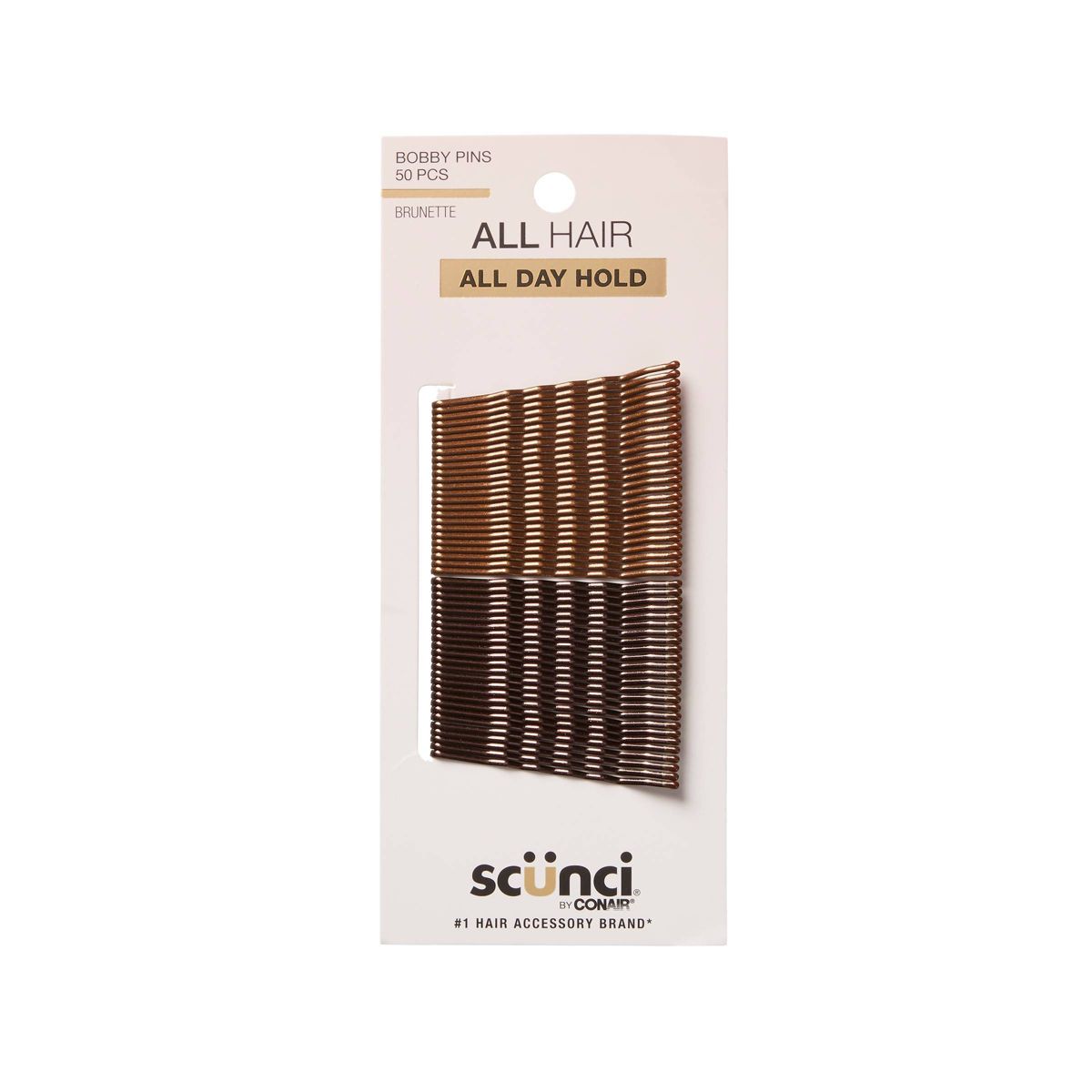 scünci Metal Bobby Pins - Black/Dark Brown - All Hair - 50pcs