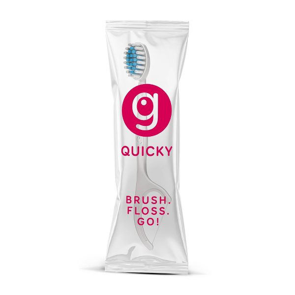 Grin Oral Care Quicky Brush and Flosser Combo - 12ct