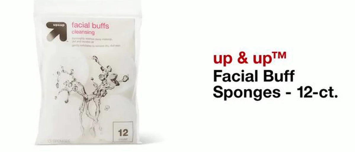 Facial Buff Sponges - 12ct - White - up&up™
