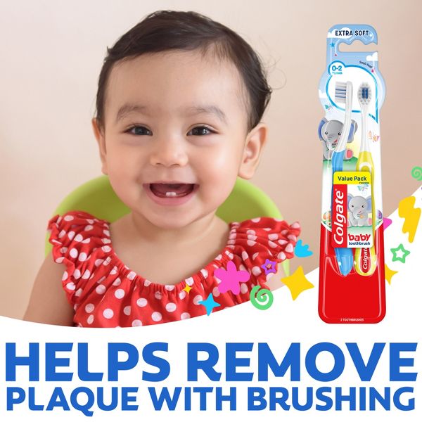 Colgate My First Baby and Toddler Manual Toothbrush Extra Soft - 2ct
