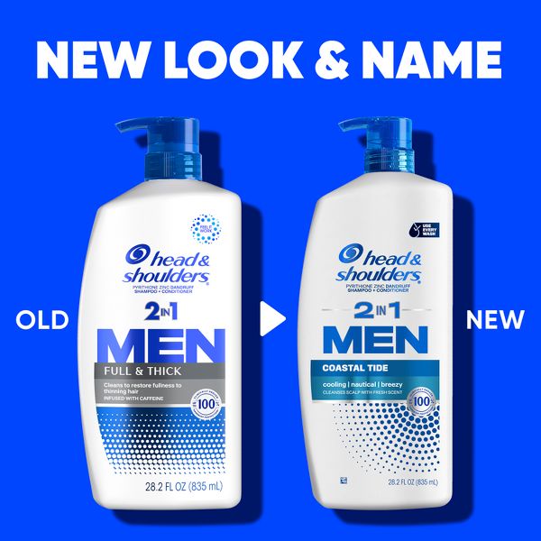 Head & Shoulders Men's 2-in-1 Shampoo and Conditioner, Anti-Dandruff Treatment, Full & Thick for Daily Use, Paraben-Free - 28.2 fl oz