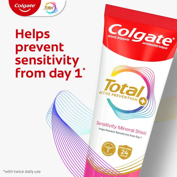 Colgate Total Active Prevention Sensitivity Mineral Shield Mint Toothpaste - Gentle Mint - 3oz