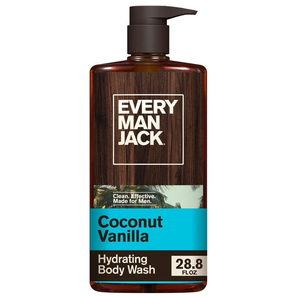 Every Man Jack Naturally Derived Men's Body Wash - Coconut + Vanilla - 28.8 fl oz