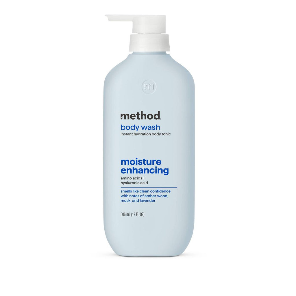 Method Moisture Enhancing Men's Body Wash Tonic with Amino and Hyaluronic Acids - Amber Wood, Musk and Lavender - 17 fl oz