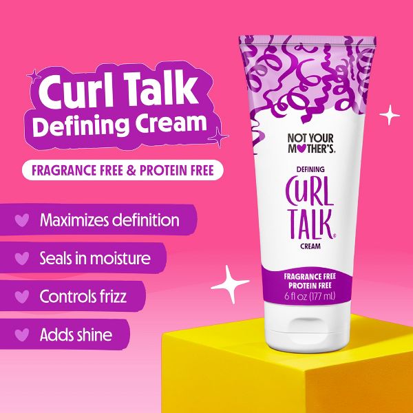 Not Your Mother's Curl Talk Fragrance Free Defining Cream Curl Enhancer - 6 fl oz: Moisturizing, Ethyl Alcohol-Free, Paraben-Free, Sulfate-Free