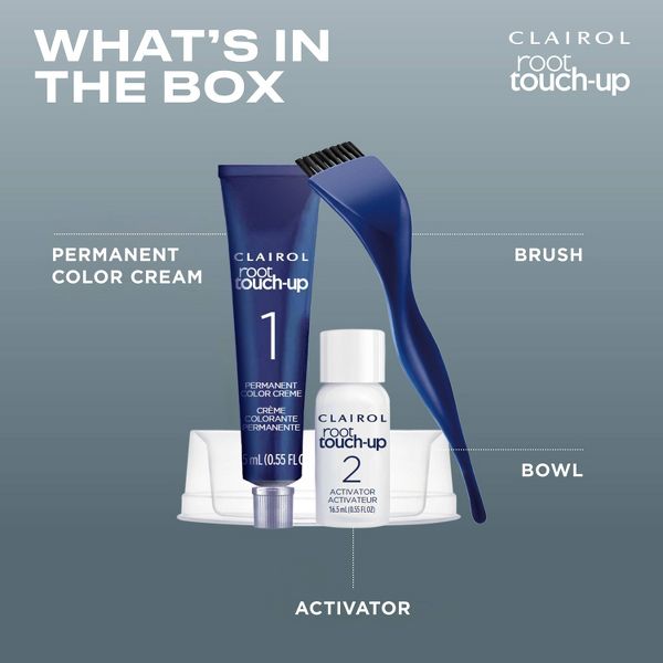 Clairol Root Touch-Up Permanent Hair Color - 4 Dark Brown Hair Dye Kit
