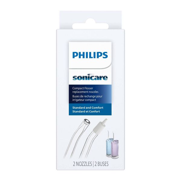 Philips Sonicare 1000 Compact Rechargeable Tip Power Flosser - 2pk
