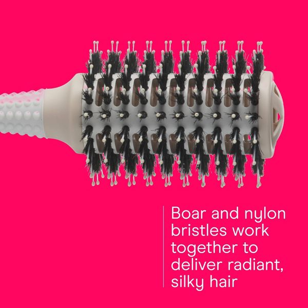 Conair Shines & Smooths Blow Dry Boar & Nylon Bristle Round Hair Brush - Large Barrel