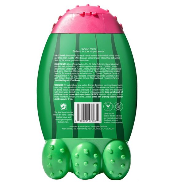 Raw Sugar Kids' Gentle Nourishing Bubble Bath + Body Wash - Strawberry Vanilla - 12 fl oz