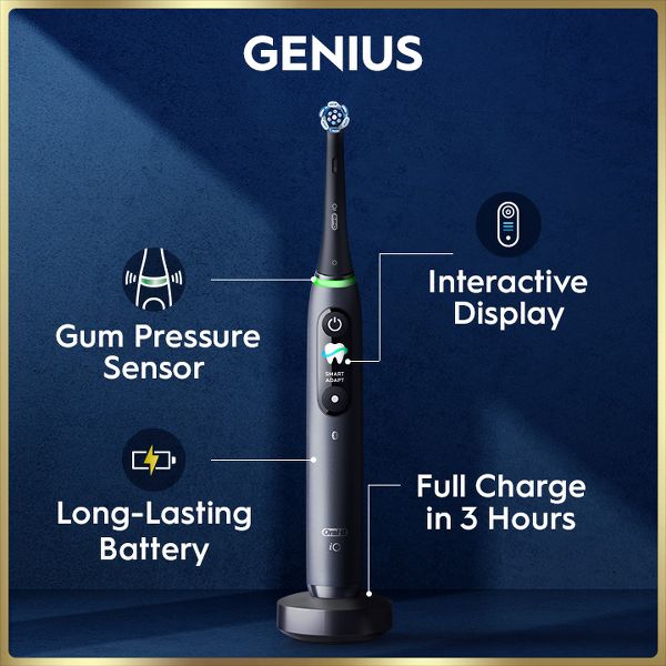 Oral-B iO Series 9 Electric Toothbrush with 4 Brush Heads and Travel Case - Alabaster White
