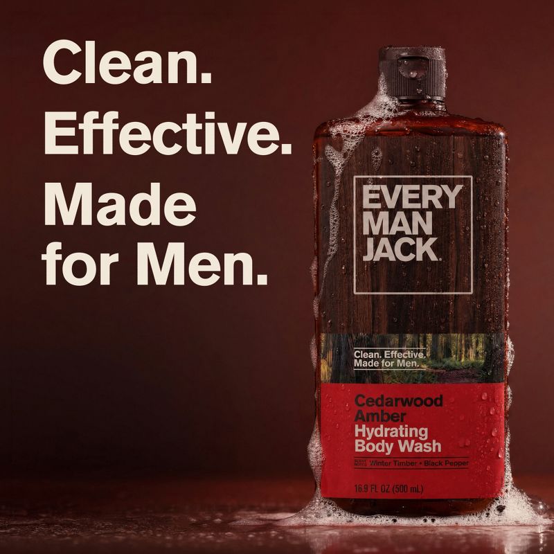 Every Man Jack Cedarwood Hydrating Men's Naturally Derived Body Wash - 16.9 fl oz