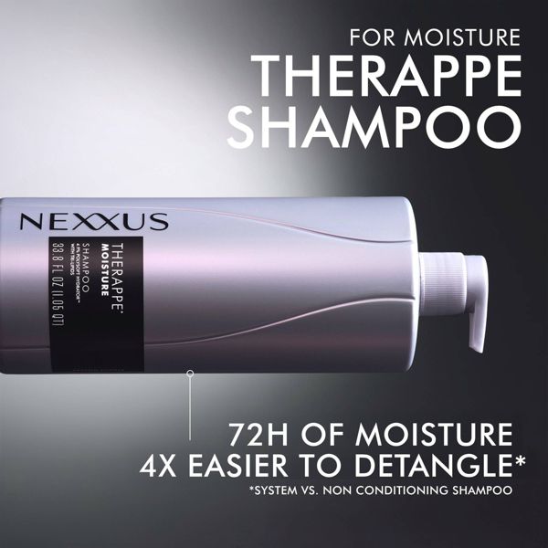 Nexxus Therappe Ultimate Moisture Shampoo for Dry Hair with Elastin Protein and Green Caviar - Silicone-Free - 33.8 fl oz